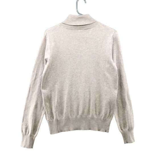 NWT H&M Turtleneck Sweater Womens S Beige Tight Knit Viscose Relaxed Viscose - Picture 1 of 12